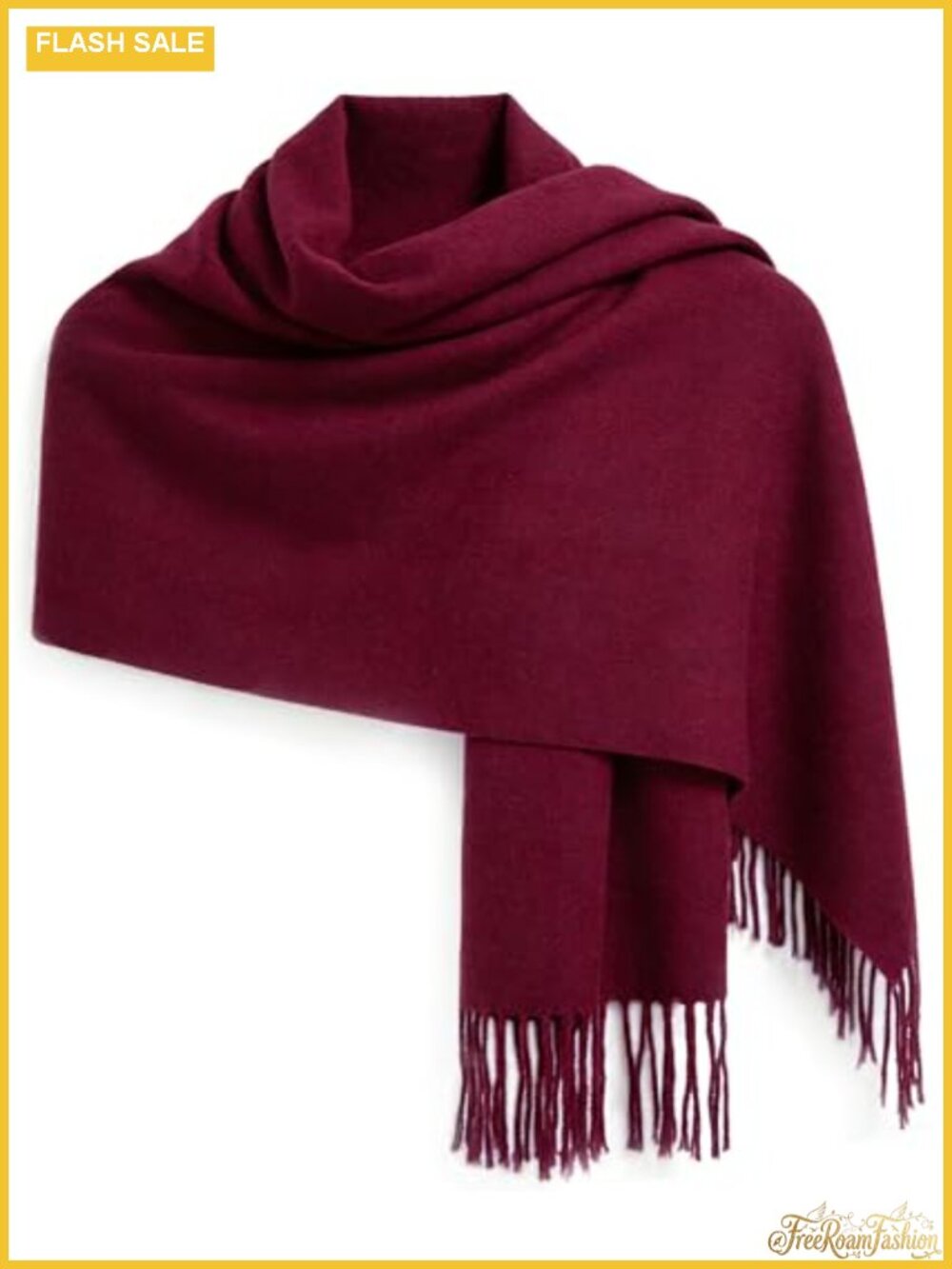 Soft Plush Fringe Shawl Wrap Scarf for Women - Travel Evening